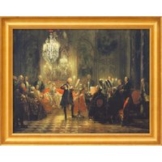Adolph von Menzel: Bild 'Das Flötenkonzert Friedrichs des Großen' (1852), gerahmt