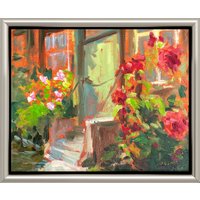 Anke Gruss: Bild 'Green Door' (2022) (Original / Unikat), gerahmt