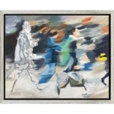 Anke Gruss: Bild 'Linie I' (Original / Unikat), gerahmt