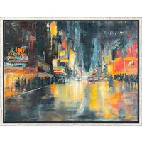 Anke Gruss: Bild 'Night in the City' (2023) (Original / Unikat), gerahmt