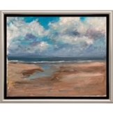 Anke Gruss: Bild 'Sommertag am Meer' (2021) (Original / Unikat), gerahmt