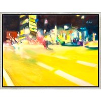 Anke Gruss: Bild 'Yellow Night Berlin' (2023) (Original / Unikat), gerahmt