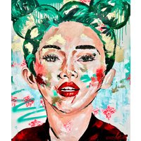 Anna Schellberg: Bild 'New Jade' (2024) (Original / Unikat), auf Keilrahmen