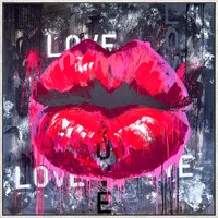 Anna Schellberg: Bild 'Read My Lips' (2024) (Original / Unikat), gerahmt
