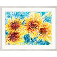 Ansgar Skiba: Bild 'Sunflowers' (2022) (Original / Unikat), gerahmt