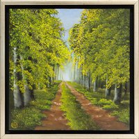 Arnold Voet: Bild 'Buchenallee' (2026) (Original / Unikat), gerahmt