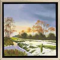 Arnold Voet: Bild 'Der erste Schnee' (2026) (Original / Unikat), gerahmt