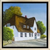 Arnold Voet: Bild 'Friesenhaus I' (2026) (Original / Unikat), gerahmt