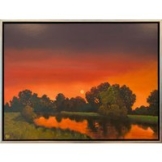Arnold Voet: Bild 'Im Abendrot' (2024) (Original / Unikat), gerahmt