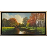 Arnold Voet: Bild 'Quiet Autumn Scenery' (2026) (Original / Unikat), gerahmt