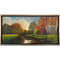 Arnold Voet: Bild 'Quiet Autumn Scenery' (2026) (Original / Unikat), gerahmt