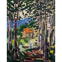 Artan Shabani: Bild 'Sun-Nourished Trees' (2024) (Original / Unikat), auf Keilrahmen