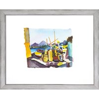 August Macke: Bild 'Landschaft bei Hammamet' (1914), gerahmt