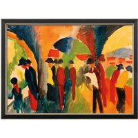 August Macke: Bild 'Unter den Lauben von Thun' (1913), gerahmt
