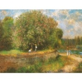 Auguste Renoir: Bild 'Blühender Kastanienbaum' (1881), auf Keilrahmen