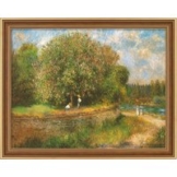 Auguste Renoir: Bild 'Blühender Kastanienbaum' (1881), gerahmt
