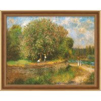 Auguste Renoir: Bild 'Blühender Kastanienbaum' (1881), gerahmt