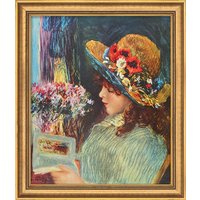 Auguste Renoir: Bild 'Lesendes Mädchen' (1886), gerahmt