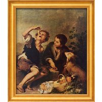 Bartolomé E. Murillo: Bild 'Die Pastetenesser' (um 1675), gerahmt