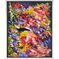 Ben Kamili: Bild 'Gartenblumen' (2023) (Original / Unikat), gerahmt