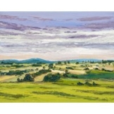 Ben Kamili: Bild 'Juli-Landschaft bei Willingshausen' (2024) (Original / Unikat), auf Keilrahmen