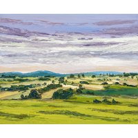 Ben Kamili: Bild 'Juli-Landschaft bei Willingshausen' (2024) (Original / Unikat), auf Keilrahmen