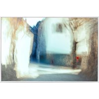 Betty Schmidt: Bild 'Der rote Briefkasten' (2017), gerahmt
