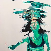 Brigitte Yoshiko Pruchnow: Bild 'I am Enough' (Original / Unikat), auf Keilrahmen