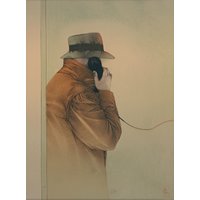 Bruno Bruni: Bild 'Ein entscheidender Anruf' (1985), ungerahmt