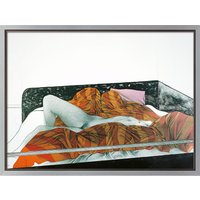 Bruno Bruni: Bild 'Il letto rigato' (1991), gerahmt