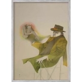 Bruno Bruni: Bild 'Il mago' (1983), Version silberfarben gerahmt