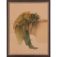 Bruno Bruni: Bild 'Letzter Espresso', gerahmt