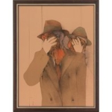 Bruno Bruni: Bild 'Zwei, die sich nicht fotografieren lassen wollen' (1985), gerahmt