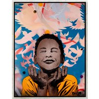 BUJA: Bild 'Above' (2025) (Original / Unikat), gerahmt