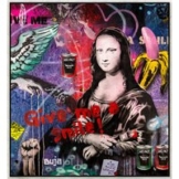 BUJA: Bild 'Give me a smile!' (2025) (Original / Unikat), gerahmt