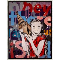 BUJA: Bild 'Let's Stay In Touch' (2025) (Original / Unikat), gerahmt