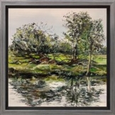 Burkhard Kern: Bild 'Am Ufer III' (2023) (Original / Unikat), gerahmt