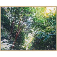 Burkhard Kern: Bild 'Lichtpunkte und Farbklänge' (2018) (Original / Unikat), gerahmt