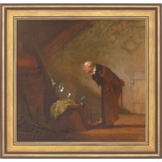 Carl Spitzweg: Bild 'Der Alchimist' (1860), gerahmt