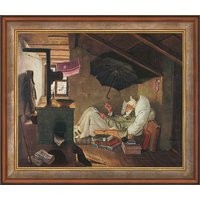 Carl Spitzweg: Bild 'Der arme Poet' (1839), gerahmt