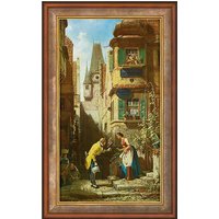 Carl Spitzweg: Bild 'Der ewige Hochzeiter' (1855-58), gerahmt