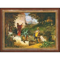 Carl Spitzweg: Bild 'Jugendfreunde' (um 1855), gerahmt