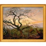 Caspar David Friedrich: Bild 'Baum mit Raben', gerahmt