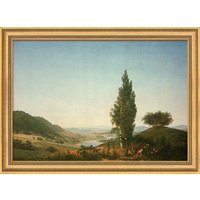 Caspar David Friedrich: Bild 'Der Sommer (Landschaft mit Liebespaar)', gerahmt