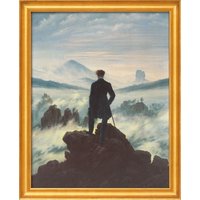 Caspar David Friedrich: Bild 'Der Wanderer über dem Nebelmeer' (1818), gerahmt