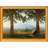 Caspar David Friedrich: Bild 'Gartenterrasse', gerahmt