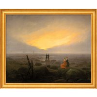 Caspar David Friedrich: Bild 'Mondaufgang am Meer' (1821), gerahmt