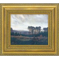 Caspar David Friedrich: Porzellanbild 'Der Nachmittag', gerahmt