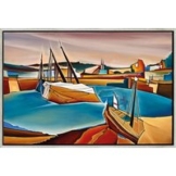 Christin Lutze: Bild 'Reykjavik Hafen' (2025) (Original / Unikat), gerahmt
