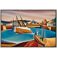 Christin Lutze: Bild 'Reykjavik Hafen' (2025) (Original / Unikat), gerahmt